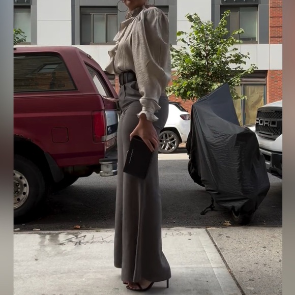 ANTHROPOLIE SILK TROUSERS - Picture 6 of 9